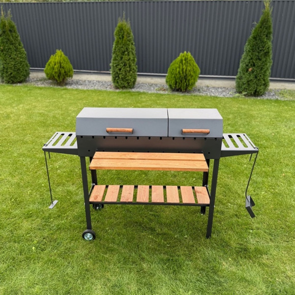 Мангал-гриль-барбекю 5 мм посилений на 13 шампурів з кришками