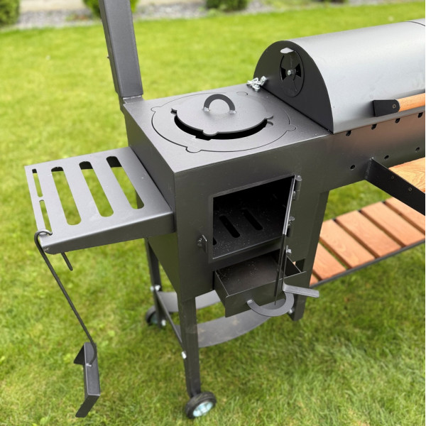 Мангал-гриль-барбекю 5 мм з пічкою посилений на 13 шампурів
