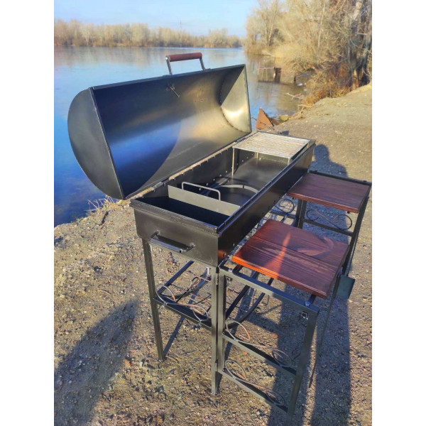 Мангал гриль разборный на 16 шампуров, 5 мм + ПОДАРОК