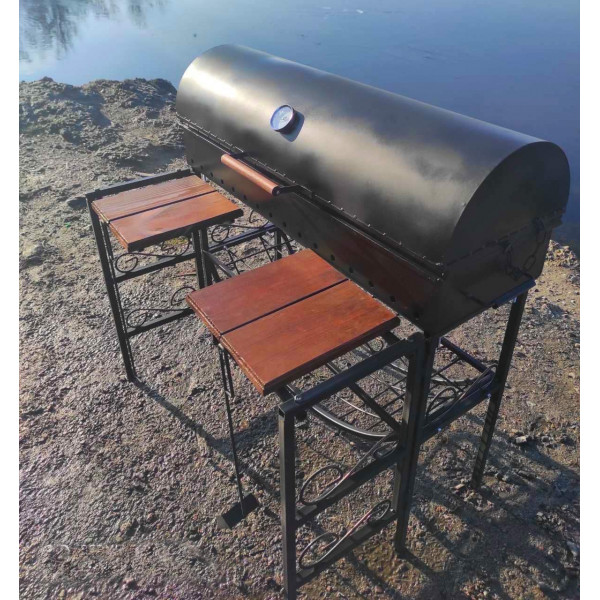 Мангал гриль разборный на 16 шампуров, 5 мм + ПОДАРОК