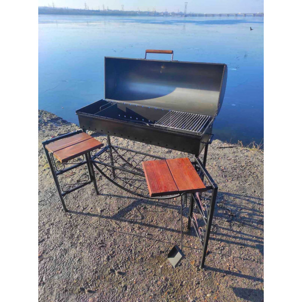 Мангал гриль разборный на 16 шампуров, 5 мм + ПОДАРОК