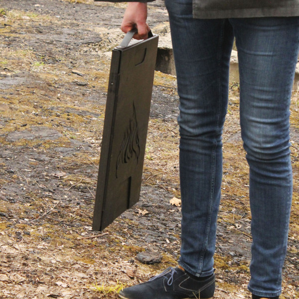 Мангал-кейс на 8 шампуров с гравировкой Волк