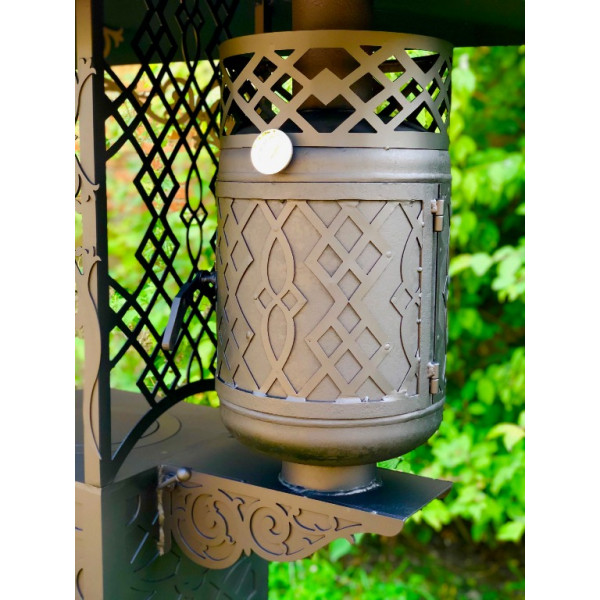 Мангал коптильня с печкой под котел 3 в 1