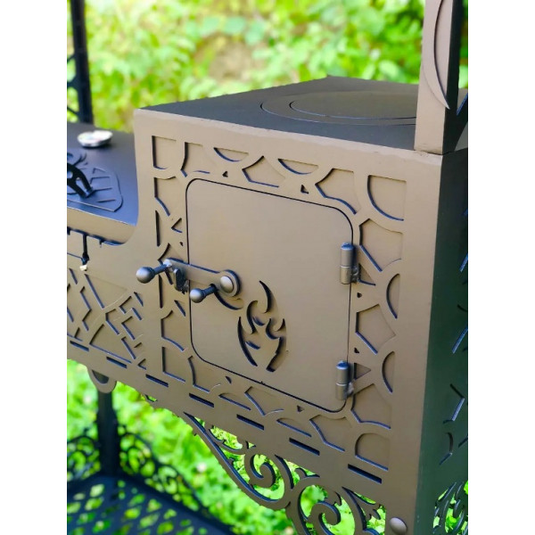 Мангал коптильня з пічкою під казан 3 в 1