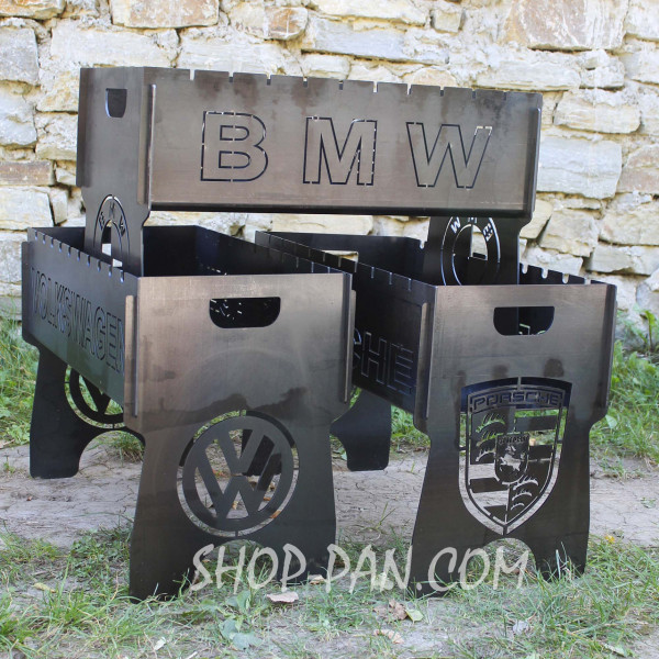 Мангал розбірний AUDI з індивідуальним надписом - на подарунок