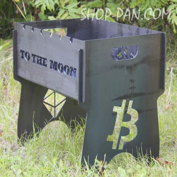 Мангал розбірний Біткойн з індивідуальним гравіюванням - на подарунок