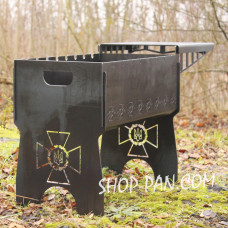 Мангал разборный СБУ с индивидуальной надписью – в подарок