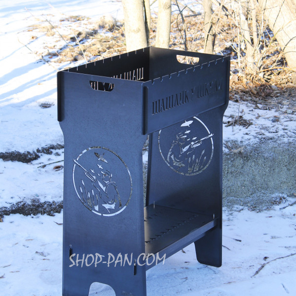 Мангал разборный высокий на 10 шампуров - Шашлык в шкуле