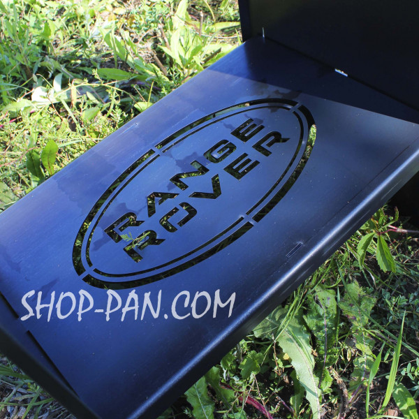 Мангал разборный высокий на 8 шампуров с подставкой для дров и индивидуальной гравировкой - Саня запалюй