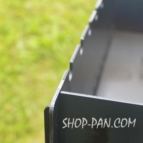 Мангал разборный высокий на 8 шампуров с подставкой для дров и индивидуальной гравировкой