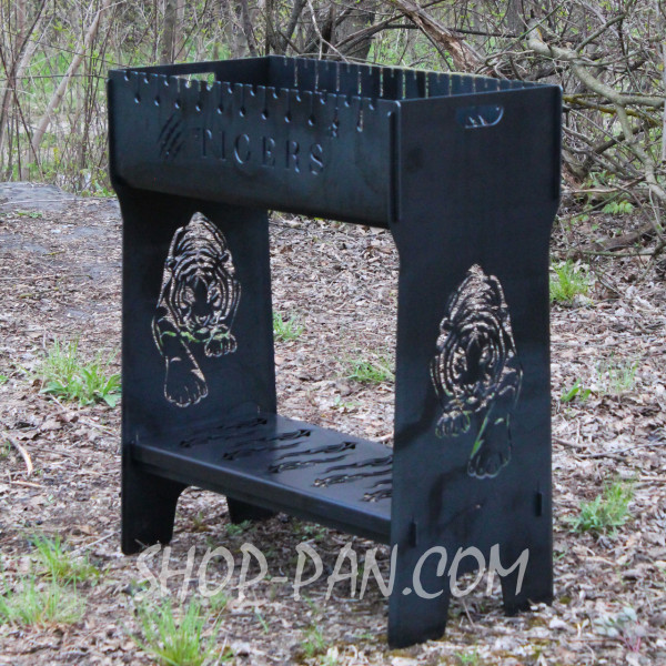 Мангал розбірний високий з індивідуальним гравіюванням- на подарунок