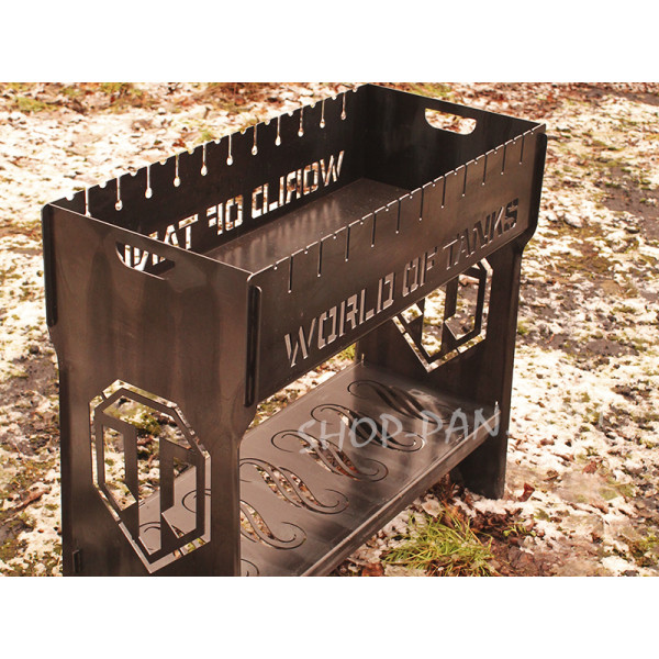 Мангал розбірний високий з індивідуальним гравіюванням- на подарунок