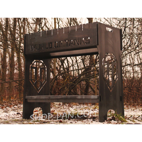 Мангал розбірний високий з індивідуальним гравіюванням- на подарунок