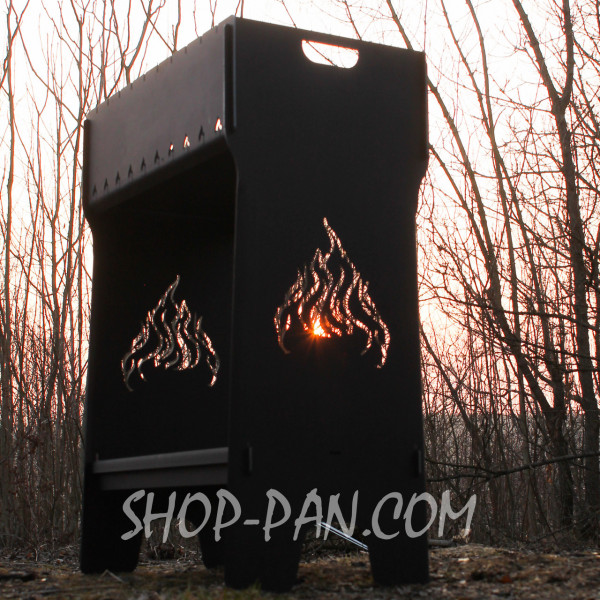 Мангал розбірний високий з індивідуальним гравіюванням- на подарунок