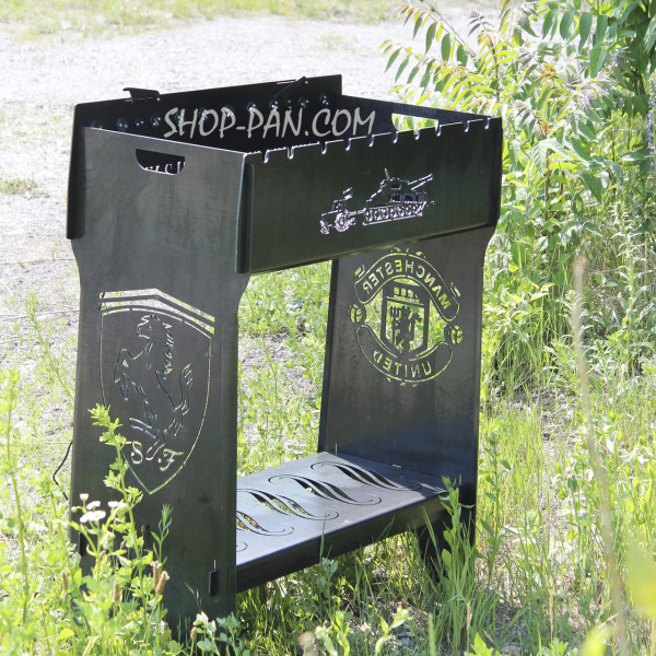 Мангал разборный высокий со встроенной шашлычницей и мотором на 10 шампуров - Доброго вечора ми з України