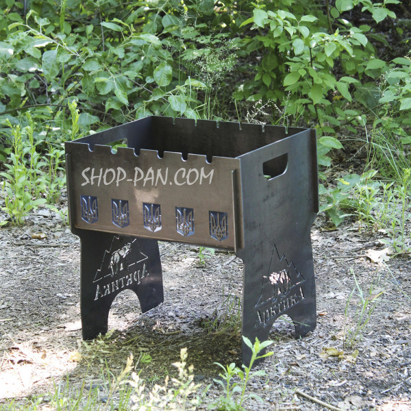 Мангал розбірний на 6 шампурів - Арктика - подарунковий