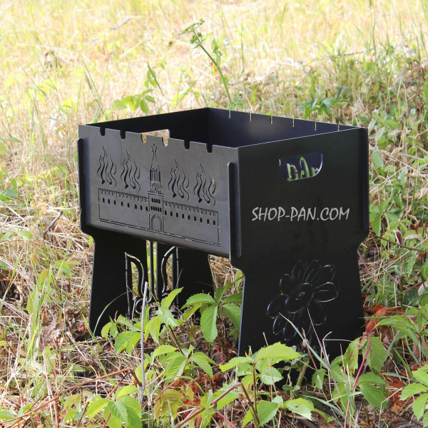 Мангал разборный на 6 шампуров - Кремль - подарочный