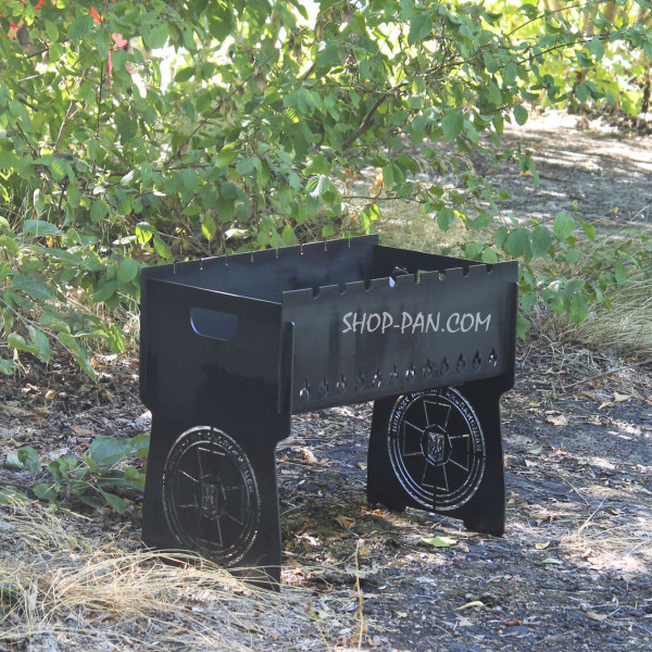 Мангал разборный на 8 шампуров с индивидуальной гравировкой – нацгвардия.