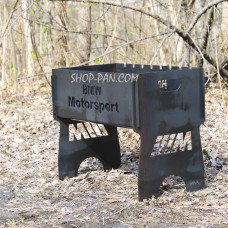 Мангал разборный на 8 шампуров с индивидуальной гравировкой.