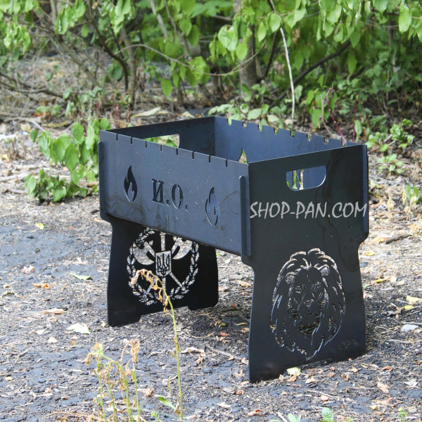 Мангал разборный на 8 шампуров с индивидуальной гравировкой.