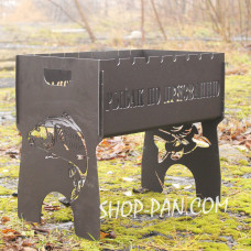 Мангал разборный рыбак по призванию с индивидуальной надписью – на подарок