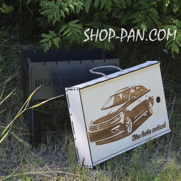 Мангал розбірний з індивідуальним гравіюванням - Героям слава