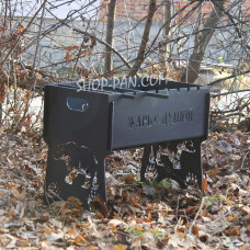 Мангал розбірний з індивідуальним гравіюванням - ЖАРЬ С ДУШОЙ