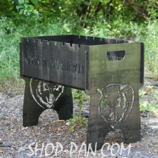 Мангал розбірний з індивідуальним гравіюванням - КОЛЯ ЖАРИТ ЛУЧШЕ ВСЕХ - на подарунок