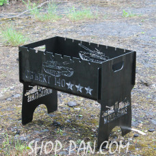 Мангал розбірний з індивідуальним гравіюванням - ОБЬЕКТ 140 - на подарунок