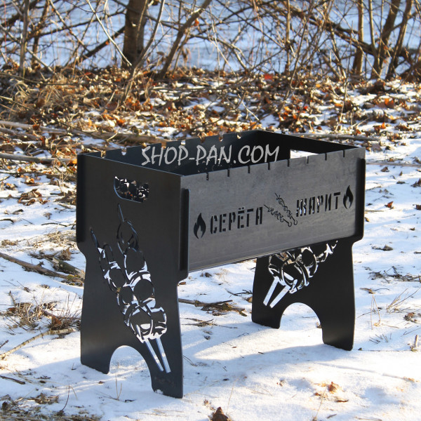 Мангал розбірний з індивідуальним гравіюванням - Сёрега жарит