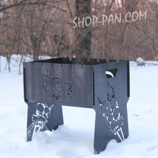 Мангал розбірний з індивідуальним гравіюванням- на подарунок