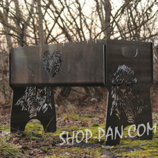 Мангал розбірний з індивідуальним гравіюванням- на подарунок