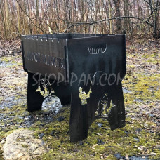 Мангал розбірний з індивідуальним гравіюванням- на подарунок рибалка