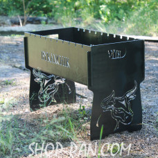 Мангал розбірний з індивідуальним гравіюванням - на подарунок