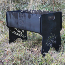 Мангал розбірний з індивідуальним гравіюванням - на подарунок