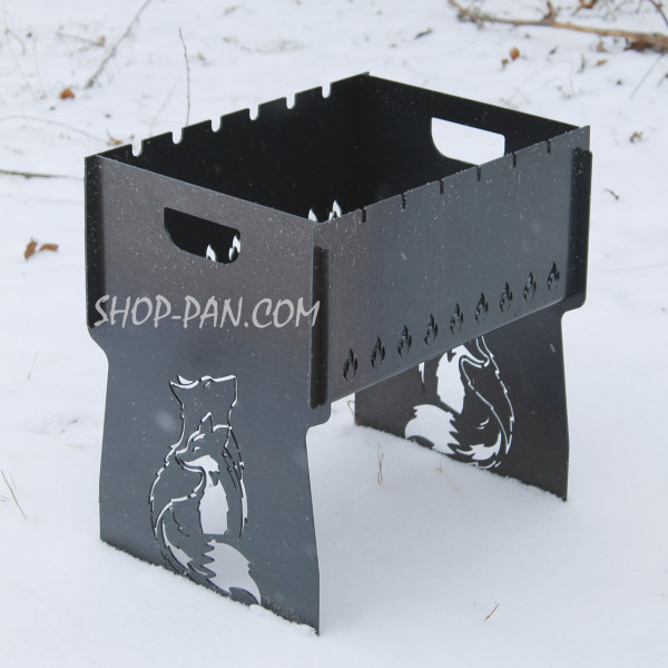 Мангал розбірний з індивідуальним гравіюванням - Лисичка