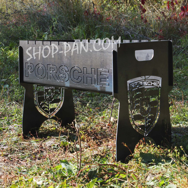Мангал разборный PORSCHE с индивидуальной гравировкой - в подарок