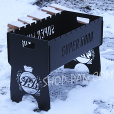 Мангал розбірний SUPER ПАПА SUPER МУЖ з індивідуальним гравіюванням- на подарунок