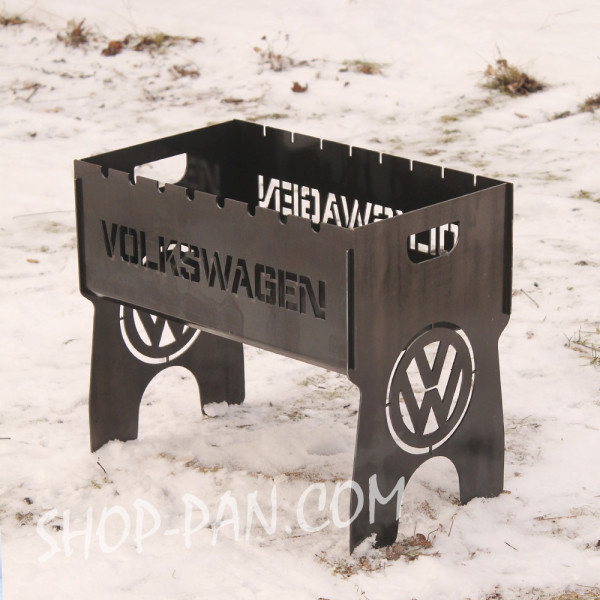 Мангал разборный WOLKSWAGEN с индивидуальной гравировкой- на подарок