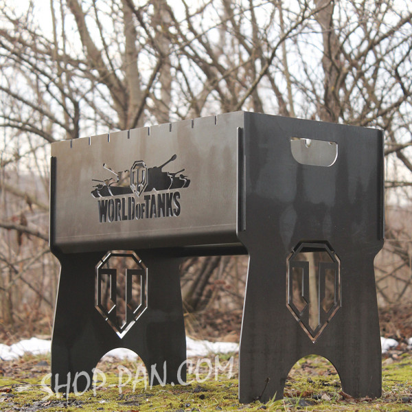 Мангал разборный WORLD of TANKS с индивидуальной гравировкой- на подарок