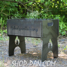 Мангал розбірний з індивідуальним гравіюванням - @instagram - на подарунок