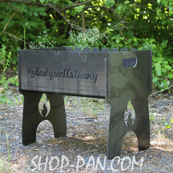 Мангал розбірний з індивідуальним гравіюванням - @instagram - на подарунок