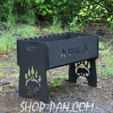 Мангал розбірний з індивідуальним гравіюванням - BEAR - на подарунок
