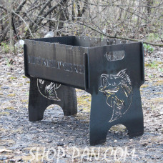 Мангал розбірний з індивідуальним гравіюванням - Андрей жарит лучше всех - на подарунок