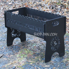 Мангал розбірний з індивідуальним гравіюванням - Жека жарит лучше всех