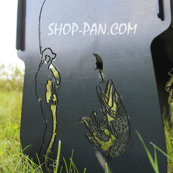 Мангал разборный с индивидуальной гравировкой - ТРИЗУБ - в подарок