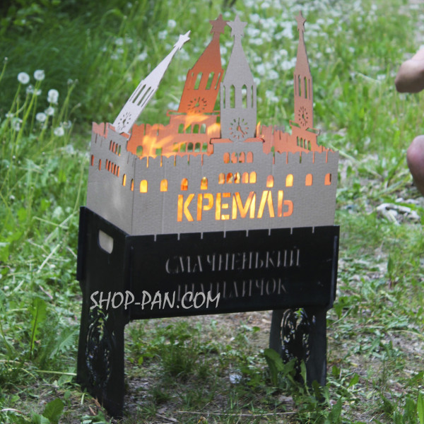 Мангал розбірний з індивідуальним надписом на 10 шампурів