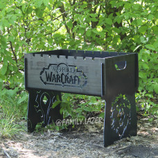 Мангал разборный на 8 шампуров с индивидуальной гравировкой - Warcraft