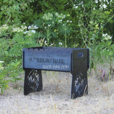 Мангал разборный на 8 шампуров с индивидуальной гравировкой.