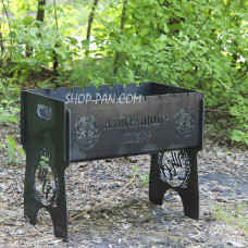 Мангал разборный на 8 шампуров с индивидуальной гравировкой.